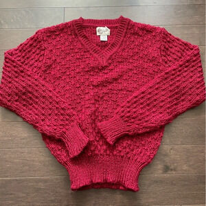 Vintage Sears The Fashion  Place Burgundy Knit Sweater Women’s 38 (approx small)